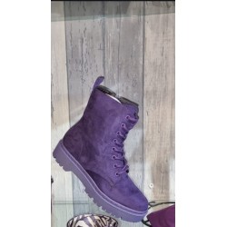 Bottines lacet mauve
