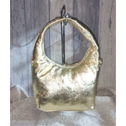 Petit sac rond doré