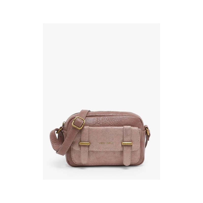 Petit sac à bandoulière David Jones vieux rose