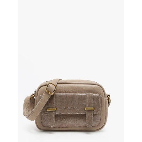 Petit sac à bandoulière David Jones taupe