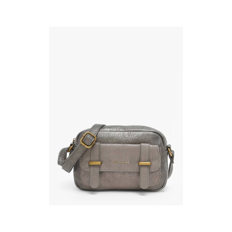 Petit sac à bandoulière David Jones gris