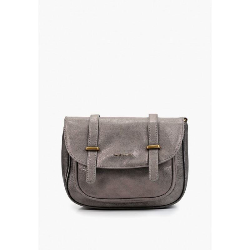 Grand sac à bandoulière David Jones gris