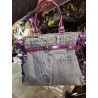 Sac denim à sequin violet