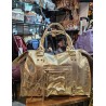 Sac tendance XL cuir irisé doré